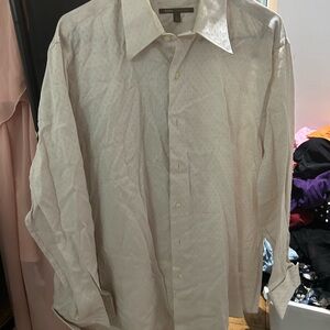 BCBG Men's Ivory Dress Shirt